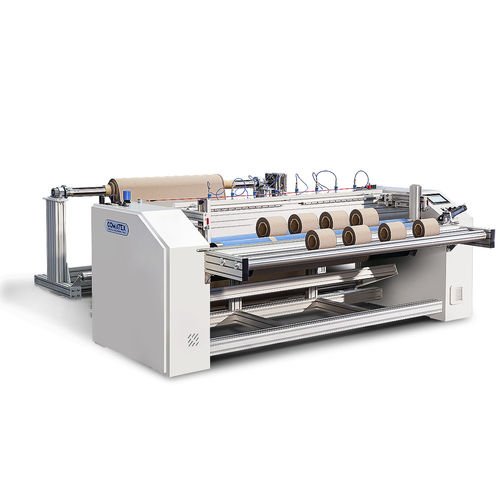 Cortadora rebobinadora automática - SL X8 - Comatex Textile Machinery - doble / de 1 eje / para rollos pequeños