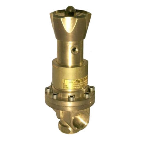 Regulador de contrapresión para aire y gas - B075 - IMF - de muelle / de latón / de acero inoxidable