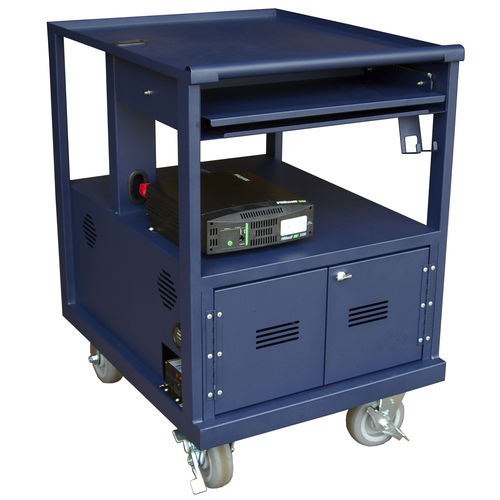 Carro puesto de trabajo - PMC-L2 - Storage Battery Systems, LLC - de metal / multifuncional / con ruedas giratorias