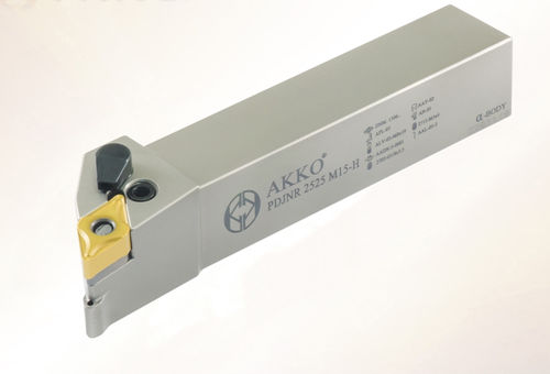 Portaherramienta ISO - PDJN series - AKKO CUTTING TOOLS - con tornillo de fijación / para mecanizado / para torneado externo