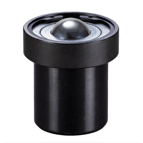 Rodillo esférico de muelle - MM series - Omnitrack - de acero inoxidable / zincado / con zócalo cilíndrico