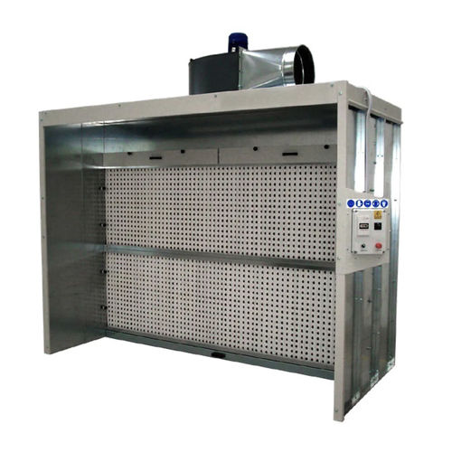 Cabina de empolvado abierta - ZINCO SEC CARB series - GGE srl - con filtro seco / con filtro de carbón activado / de ciclón