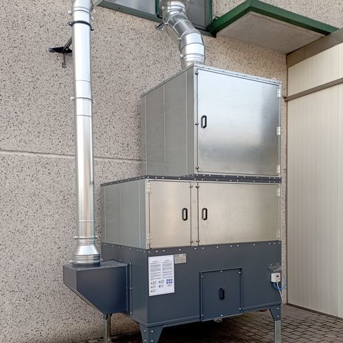 Unidad de filtración de carbón activado - AIRSOL POL series - GGE srl - aceite / de polvo / de humo