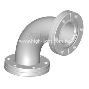 Racor hidráulico - CR-EL90 series - Highlight Technology Corp. - con brida / codo de 90º / de acero inoxidable