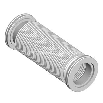 Manguera de acero inoxidable - ISO-FX series - Highlight Technology Corp. - para vacío / con brida / acanalada