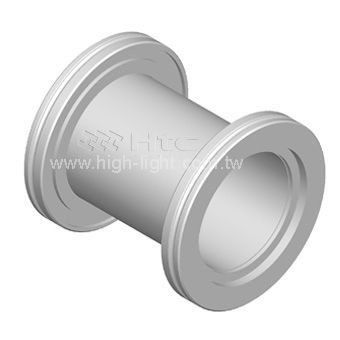 Empalme de acero inoxidable - ISO-N series - Highlight Technology Corp. - con brida / para vacío