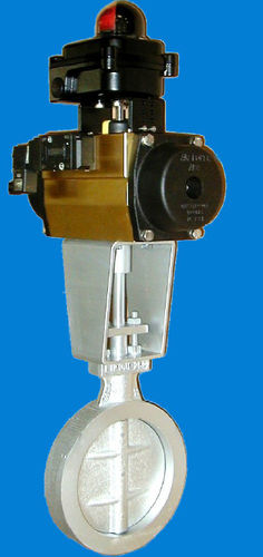 Válvula de mariposa - DN 100 - 500, PN 16, 450 °C | GD, P series - ECONEX S.R.L. - con control neumático / de control