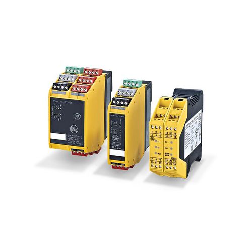 Relé de seguridad para mando bimanual - G1502S, G1502S, G1503S - ifm electronic - para interruptor de seguridad / EN 574 / en riel DIN