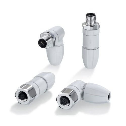 Conector para aplicaciones higiénicas - EVF56, EVF570 series - ifm electronic - de datos / recto / en ángulo recto
