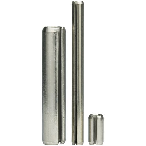 Clavija elástica de paso imperial - SPIROL - con ranuras / partido / de acero inoxidable