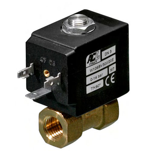 Electroválvula de control directo - W106 - ACL S.r.l. - de 2 vías / NC / para agua caliente