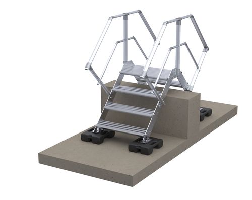 Salto de lobo de aluminio - SECURITOIT® sdl evo - SOMAIN SECURITE - con barandilla de seguridad