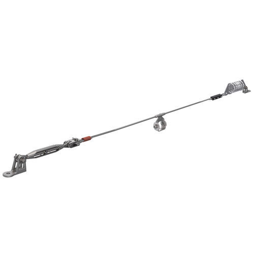 Línea de vida horizontal - SECURIFIL® automatique - SOMAIN SECURITE - de acero inoxidable / anticaída / para trabajo en alto