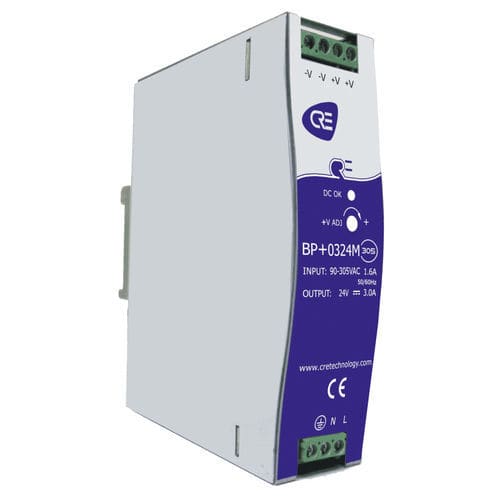 Cargador de baterías para grupo electrógeno - BP+0324M-305 - CRE TECHNOLOGY - para motobomba / en riel-DIN / plomo