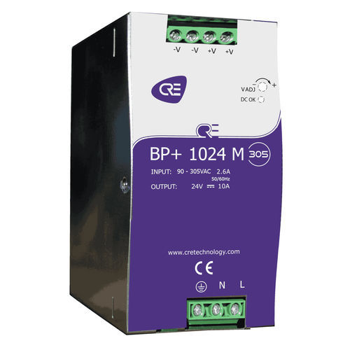 Cargador de baterías para grupo electrógeno - BP+1024M-305 - CRE TECHNOLOGY - para motobomba / en riel-DIN / plomo