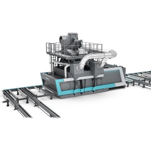 Granalladora con transportador de rodillos - 3008 - KALTENBACH - de 8 turbinas / para metal
