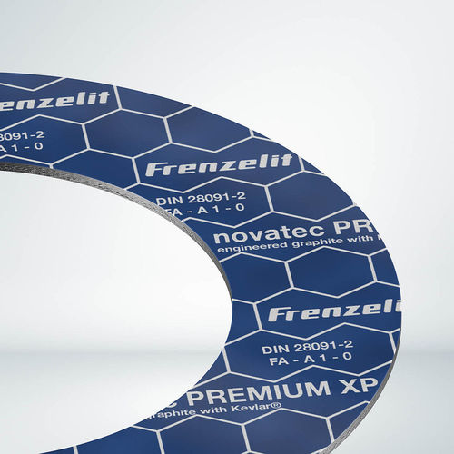 Lámina de junta de grafito - novatec® PREMIUM XP - Frenzelit - de metal / de fibra