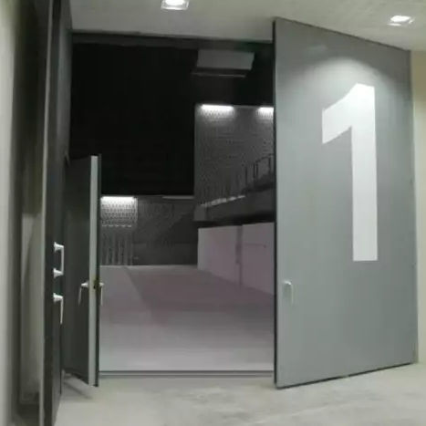 Puerta abatible - RS3-XL - 49 dB - Acústica Integral - Soundproofing - de metal / industrial / para interior