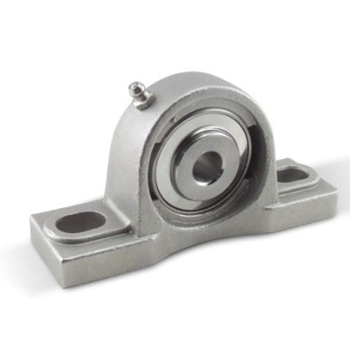 Soporte con rodamiento con brida - S-UCP201-12MM - Boca Bearing Company - de placa / con rodamiento de bolas / de acero inoxidable