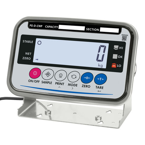 Indicador de pesaje visualizador LCD - FG-D-CWP - A&D COMPANY, LIMITED - benchtop / resistente al agua / IP67