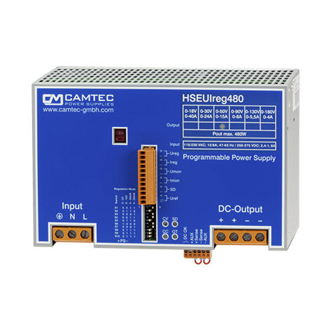 Alimentación eléctrica en riel DIN - HSEUIreg04801 - Camtec Power Supplies GmbH - AC/DC / de laboratorio / programable
