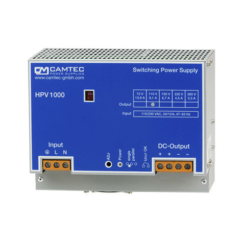 Alimentación eléctrica en riel DIN - HPV10001 - Camtec Power Supplies GmbH - AC/DC / conmutada / monofásica