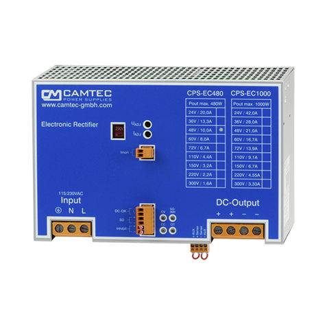 Alimentación eléctrica en riel DIN - CPS-EC480 - Camtec Power Supplies GmbH - AC/DC / de salida simple