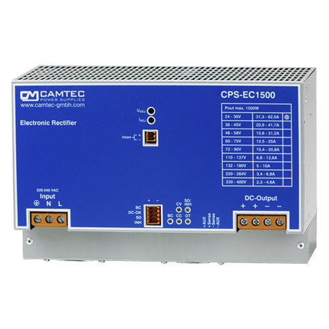 Alimentación eléctrica en riel DIN - CPS-EC1500 - Camtec Power Supplies GmbH - AC/DC / de salida simple