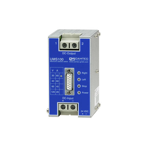 Relé estático DC - UMS00025 series - Camtec Power Supplies GmbH - para montaje en panel / de potencia / con MOSFET