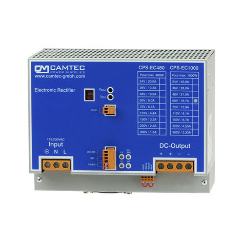 Cargador de baterías en riel-DIN - CPS-EC1000 - Camtec Power Supplies GmbH - universal