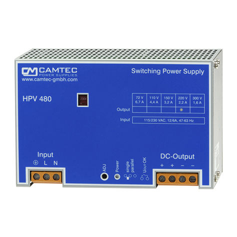 Alimentación eléctrica en riel DIN - HPV04801 - Camtec Power Supplies GmbH - AC/DC / conmutada / monofásica