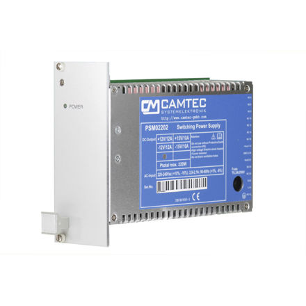 Alimentación eléctrica en bastidor - PSM02202 - Camtec Power Supplies GmbH - AC/DC / conmutada / con protección contra cortocircuitos