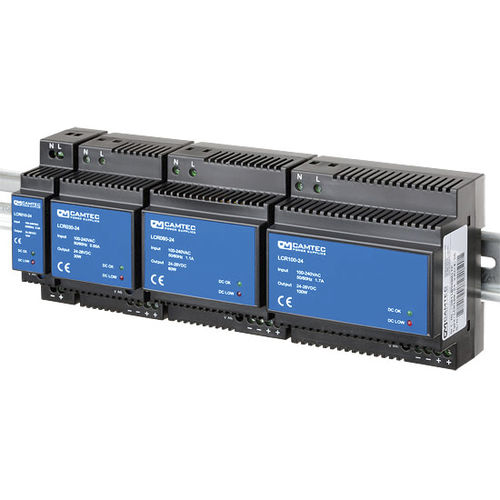 Alimentación eléctrica en riel DIN - LCR series  - Camtec Power Supplies GmbH - AC/DC / conmutada / monofásica