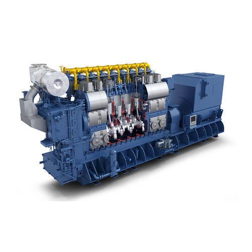 Motor térmico bicombustible - H35DF series - Hyundai Heavy Industries-Marine Engine - de gas / diésel / multicilindro