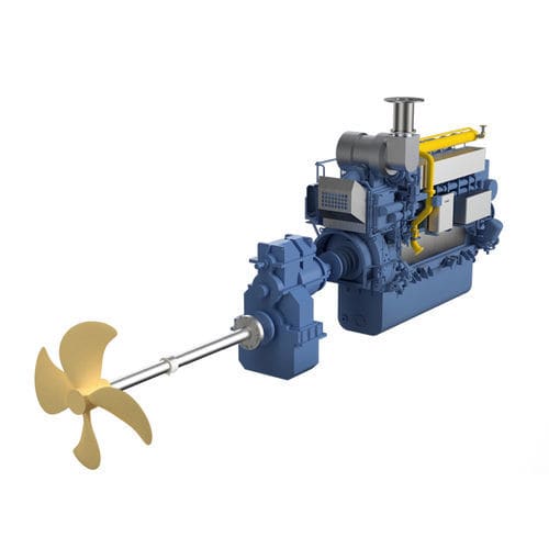 Motor térmico bicombustible - H22CDFP - Hyundai Heavy Industries-Marine Engine - diésel / multicilindro / para aplicaciones marinas