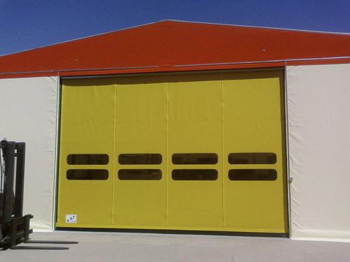Puerta autorreparable - DYNAMICROLL® - B.M.P. srl - enrollable / de PVC / industrial