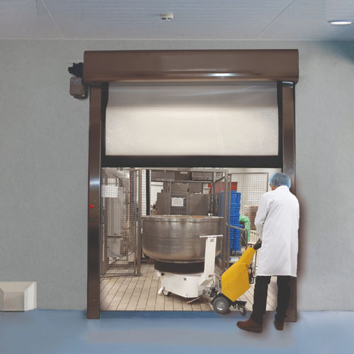 Puerta de acero inoxidable - DYNAMICROLL® DYNADRY - B.M.P. srl - de PVC / para interior / industrial