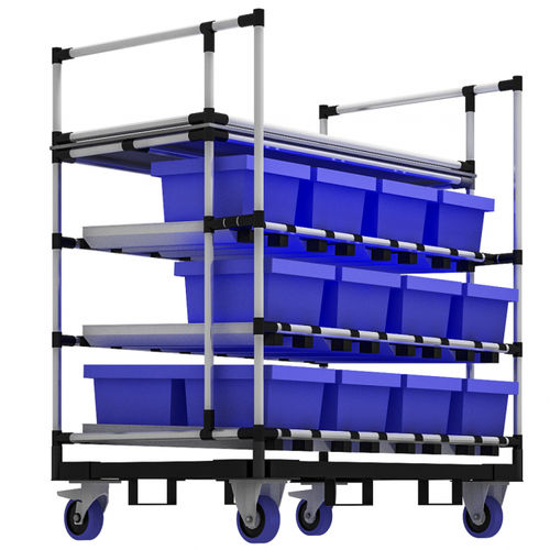 Carro de almacenamiento - Scaglia Indeva - de metal / con estantes