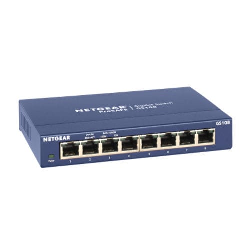Conmutador Ethernet no administrable - GS108 - NETGEAR - 8 puertos / Gigabit Ethernet / de oficina