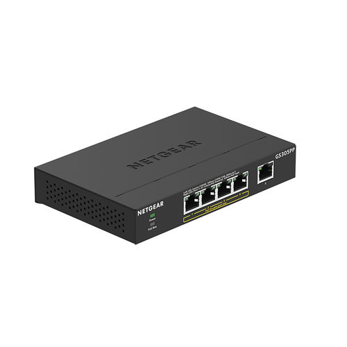 Conmutador Ethernet no administrable - GS305PP - NETGEAR - 5 puertos / gigabit / con enlace inalámbrico