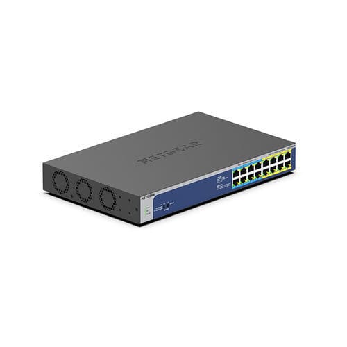 Conmutador Ethernet no administrable - GS516UP - NETGEAR - 16 puertos / Gigabit Ethernet / con enlace inalámbrico