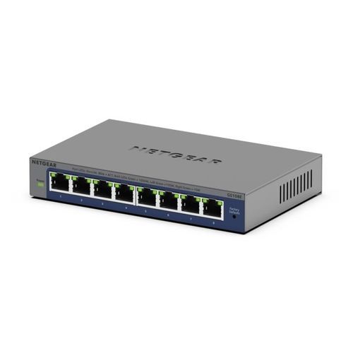 Conmutador Ethernet no administrable - GS108E - NETGEAR - 8 puertos / Gigabit Ethernet / de pared