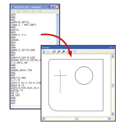 Software de programación - NC2CAD - MTC Software - de conversión / de proceso
