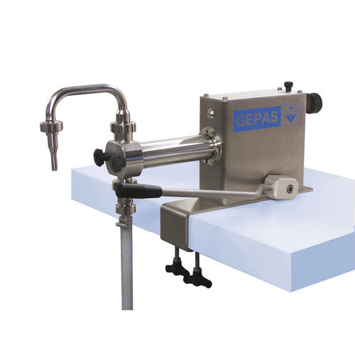 Llenadora semiautomática - AH - GEPAS mbH - multicontenedor / para botellas de vidrio / de ampollas