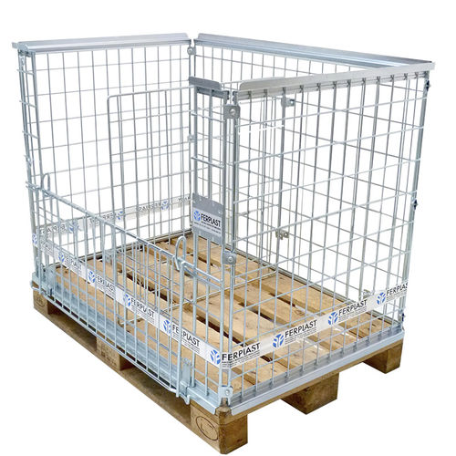 Caja-palé de metal - P8 - Ferplast - enrejada / para almacenamiento / de transporte