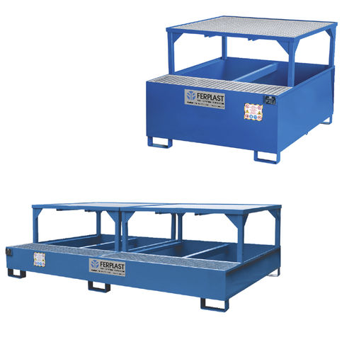 Cubeta de retención para contenedor IBC - FPB826C - Ferplast - de acero / de acero pintado / con rejilla galvanizada