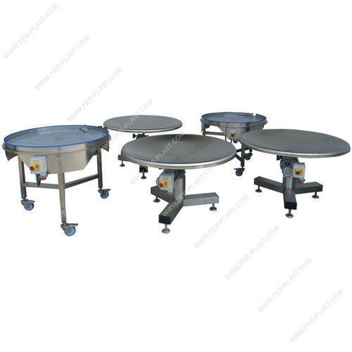 Mesa rotativa accionada por motor - TRA series - Ferplast - horizontal / para línea de embalaje / para la industria alimentaria