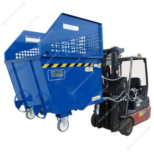 Contenedor de basura para papel - FPB series - Ferplast - con ruedas / hidráulico / elevador