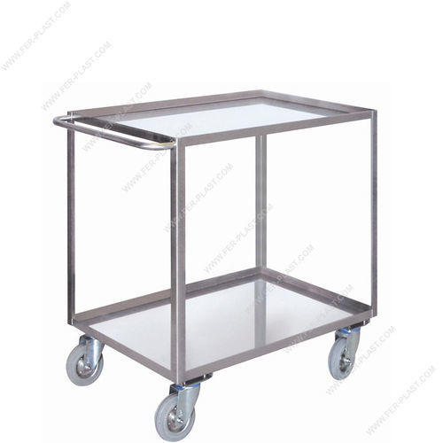 Carro de transporte - 41AV-41V - Ferplast - de acero inoxidable / con estantes / portabotellas