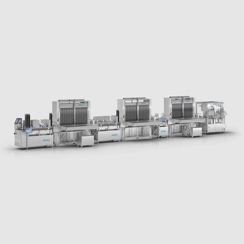 Línea de producción de prueba ELISA - ImmuCoat - OPTIMA packaging group GmbH - automática / modular